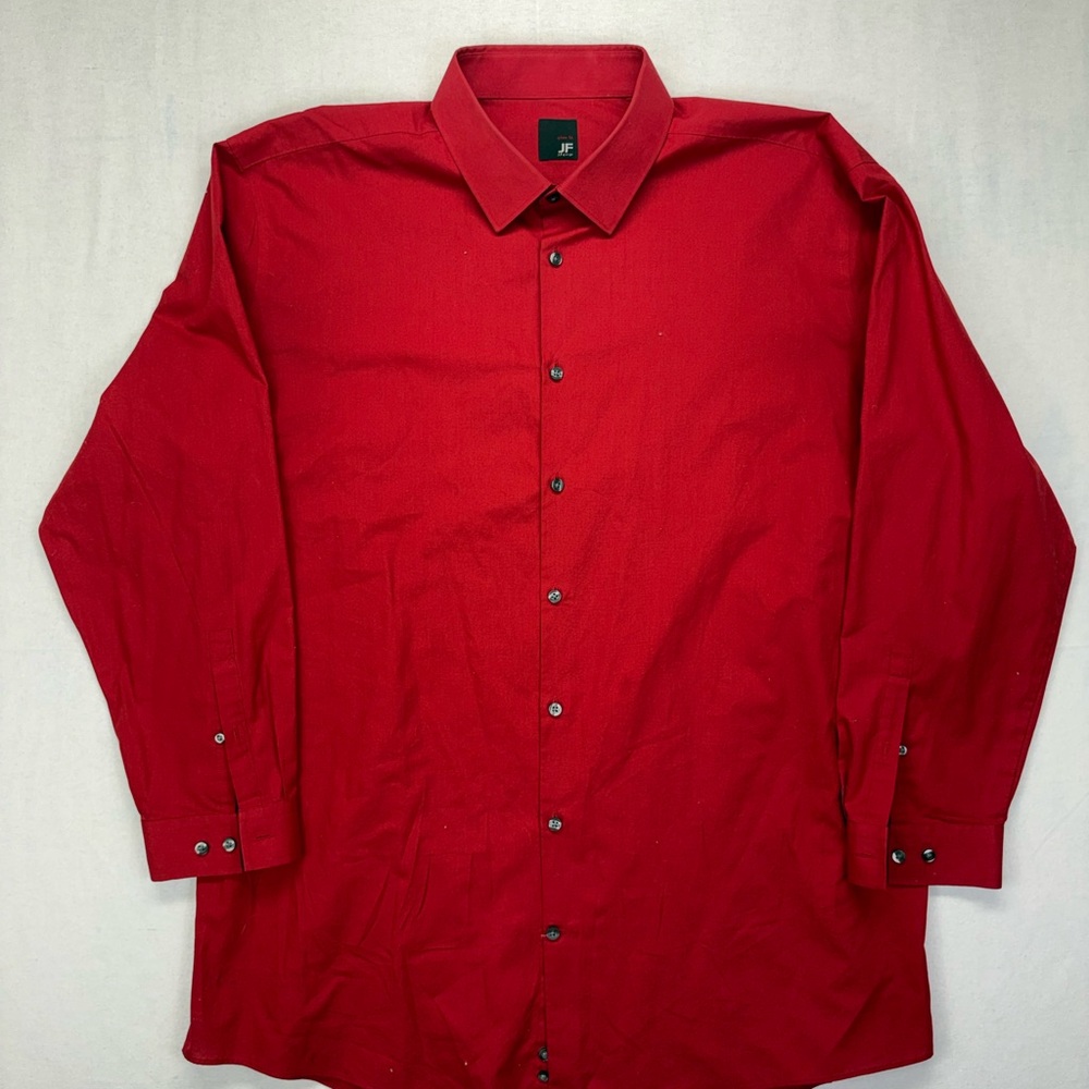 JF J.Ferrar Bold‎ Red Slim Fit Dress Shirt